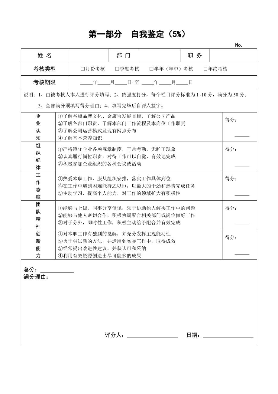 企业员工考核表全套.doc_第2页