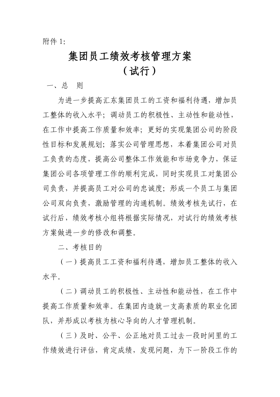 集团员工绩效考核方案.doc_第1页