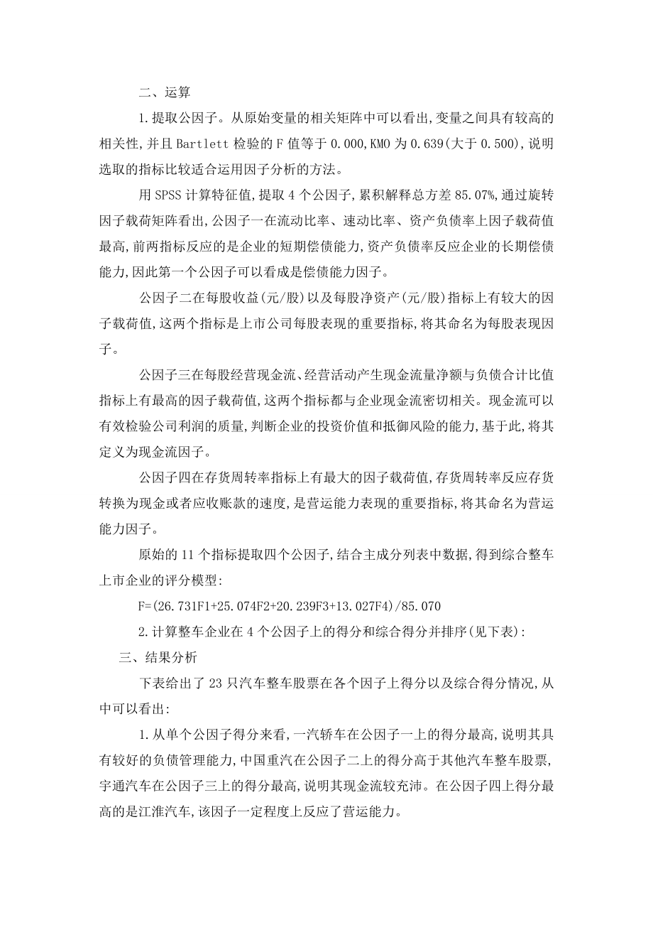 基于因子分析的国内上市整车企业绩效评价.doc_第2页