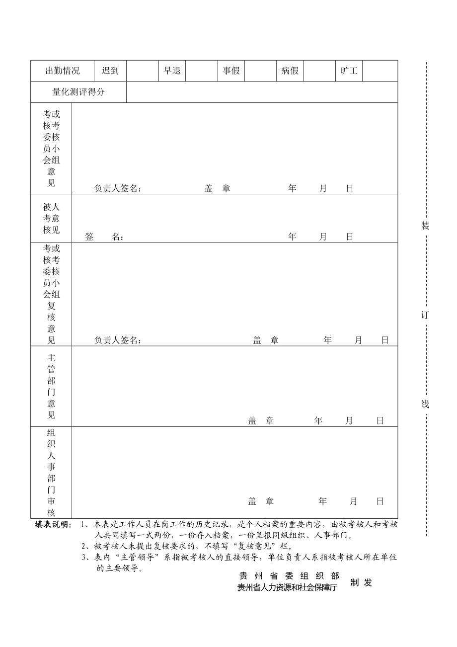 贵州省机关事业单位工作人员考核登记表.doc_第2页