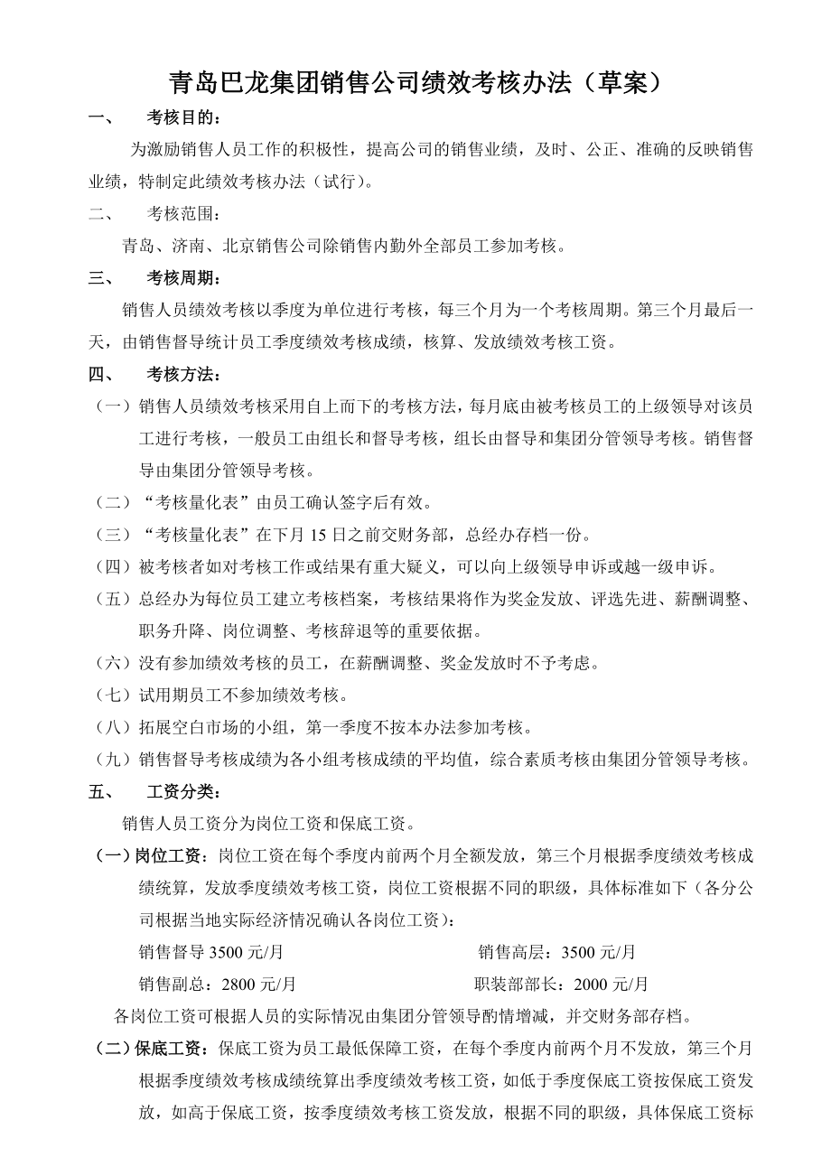 销售公司绩效考核办法.doc_第1页