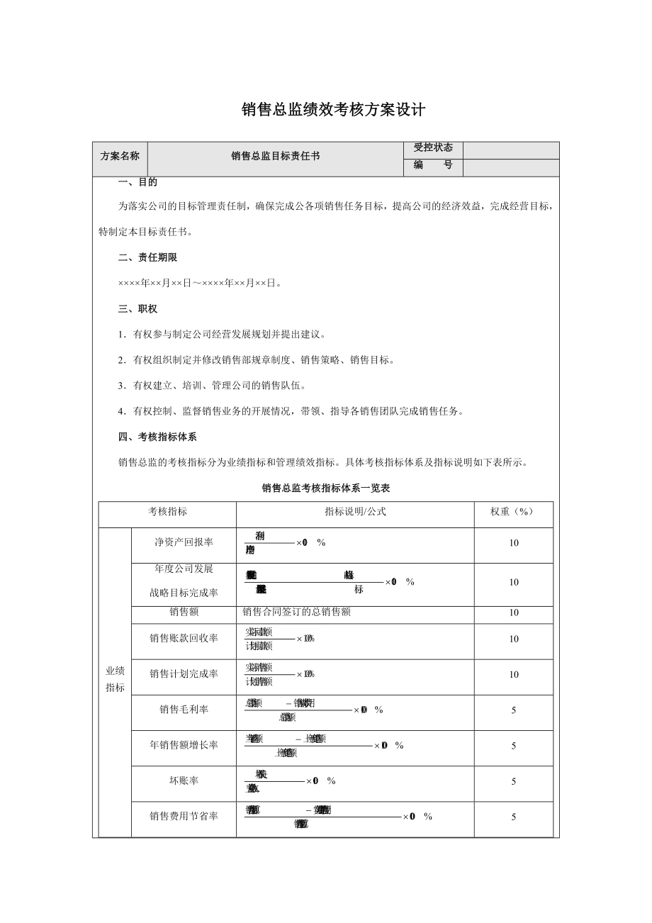 销售总监绩效考核方案设计.doc_第1页