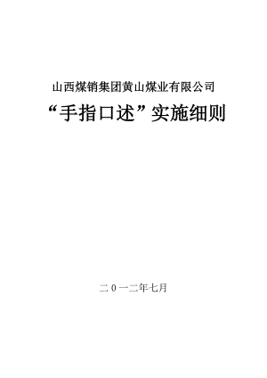 煤业公司手指口述实施细则.doc