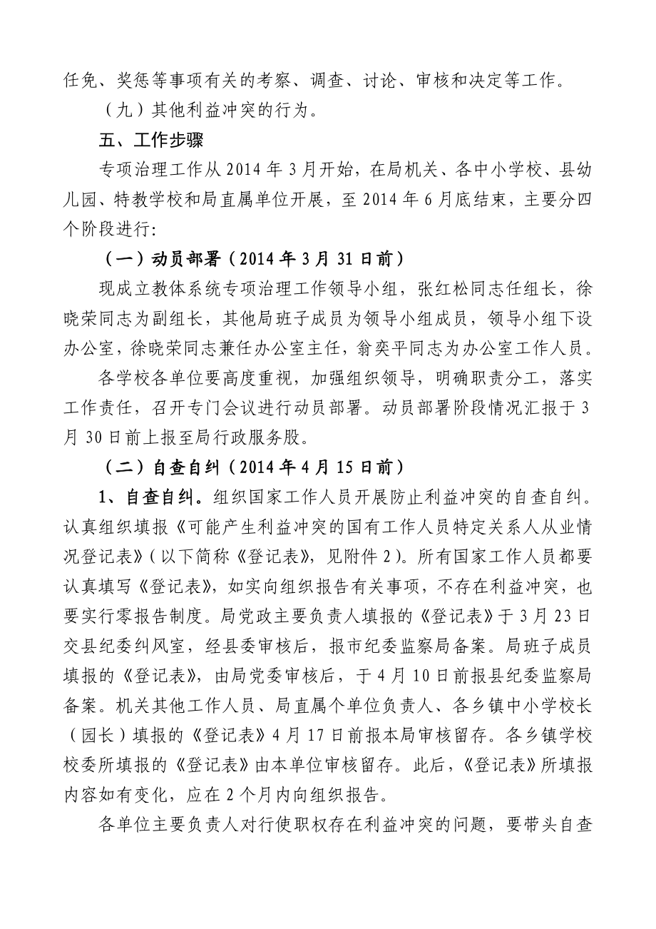 国家工作人员防止利益冲突专项治理的实施方案.doc_第3页