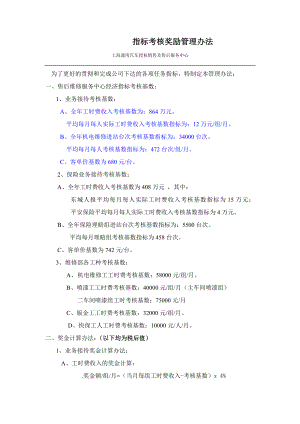 上海通用汽车授权销售及售后服务中心指标考核奖励管理办法.doc