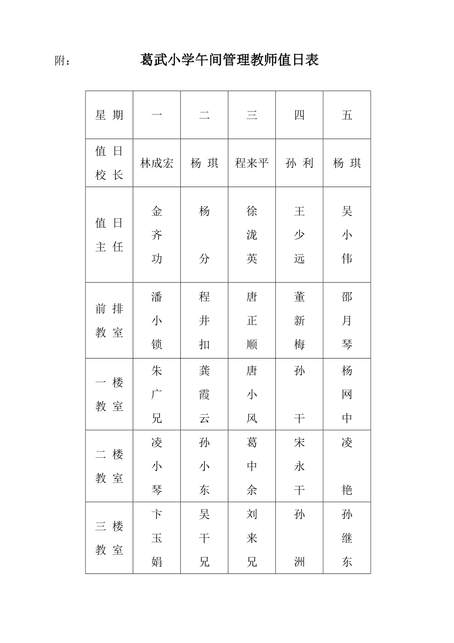 葛武小学学生午间管理方案.doc_第3页