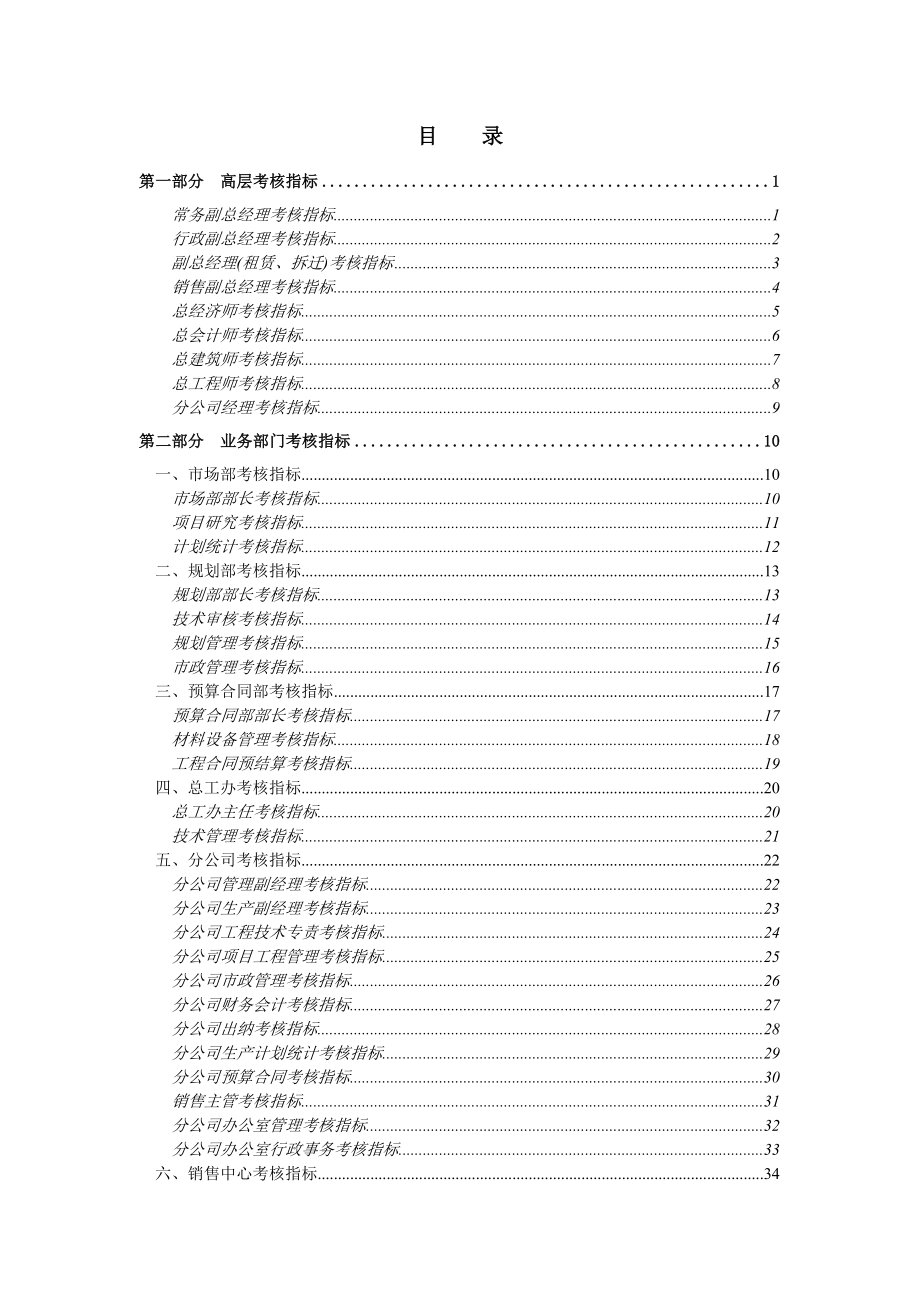 房地产公司绩效考核指标大全.doc_第2页