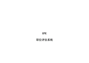 ipe国际岗位评估系统.doc