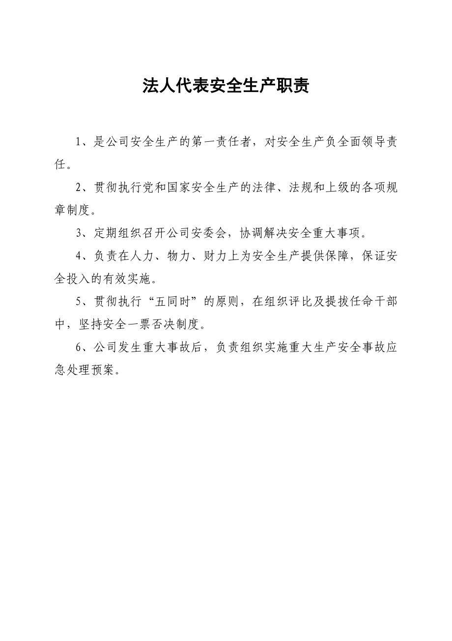 公司各岗位安全生产责任制.doc_第1页