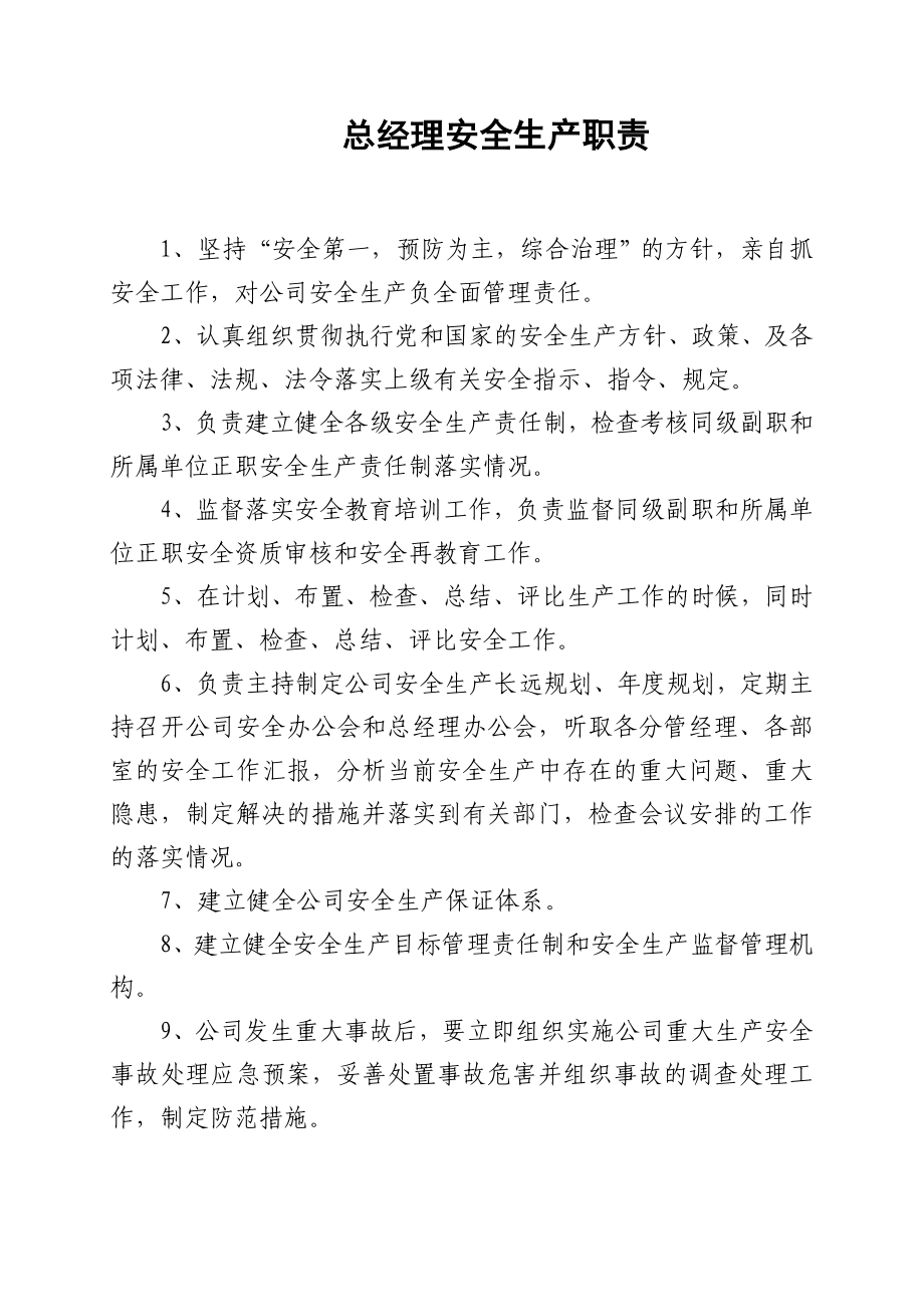 公司各岗位安全生产责任制.doc_第2页