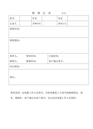 某房地产公司客服中心表格1.doc