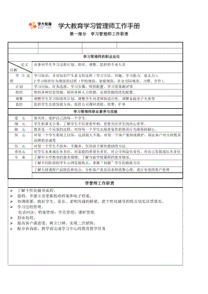 学大教育学习管理师工作手册.doc