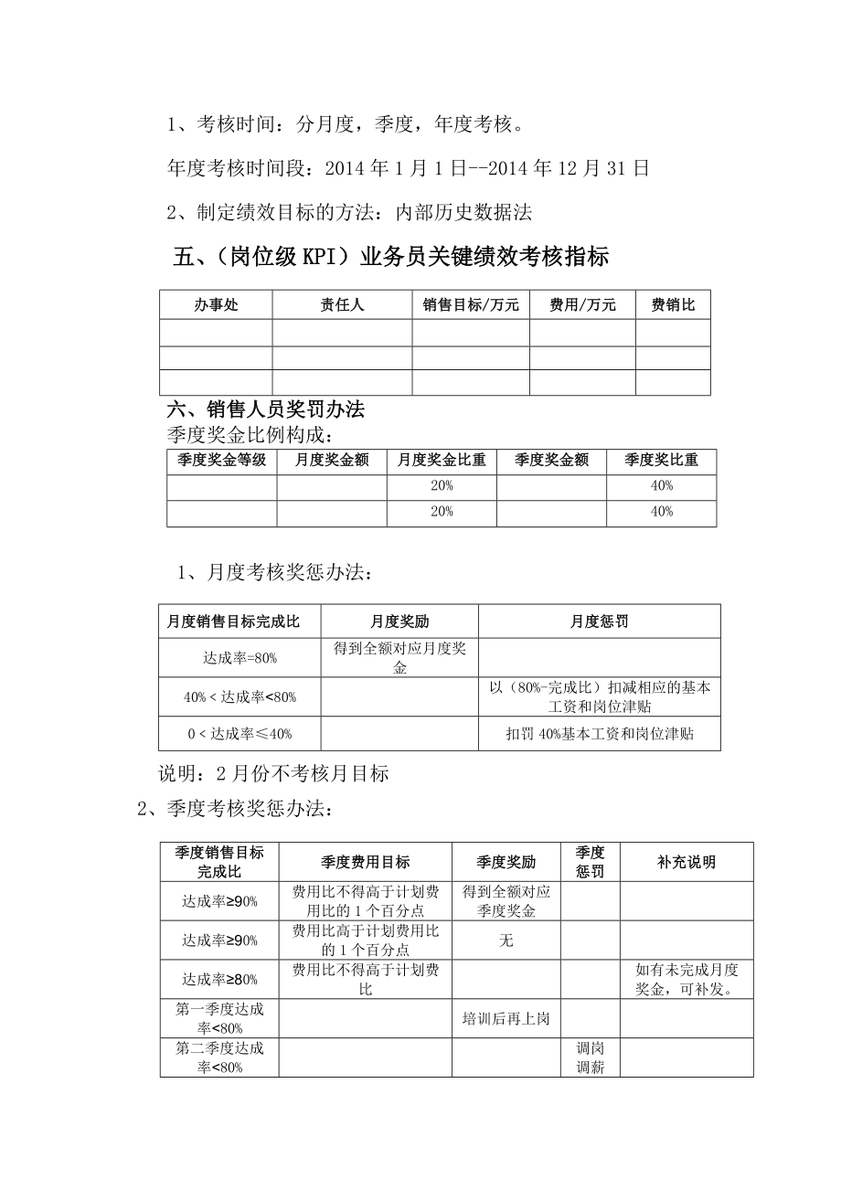 销售员绩效考核办法（食品公司） .doc_第2页