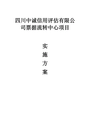 四川中诚信用评估有限公司票据流转中心项目实施方案.doc