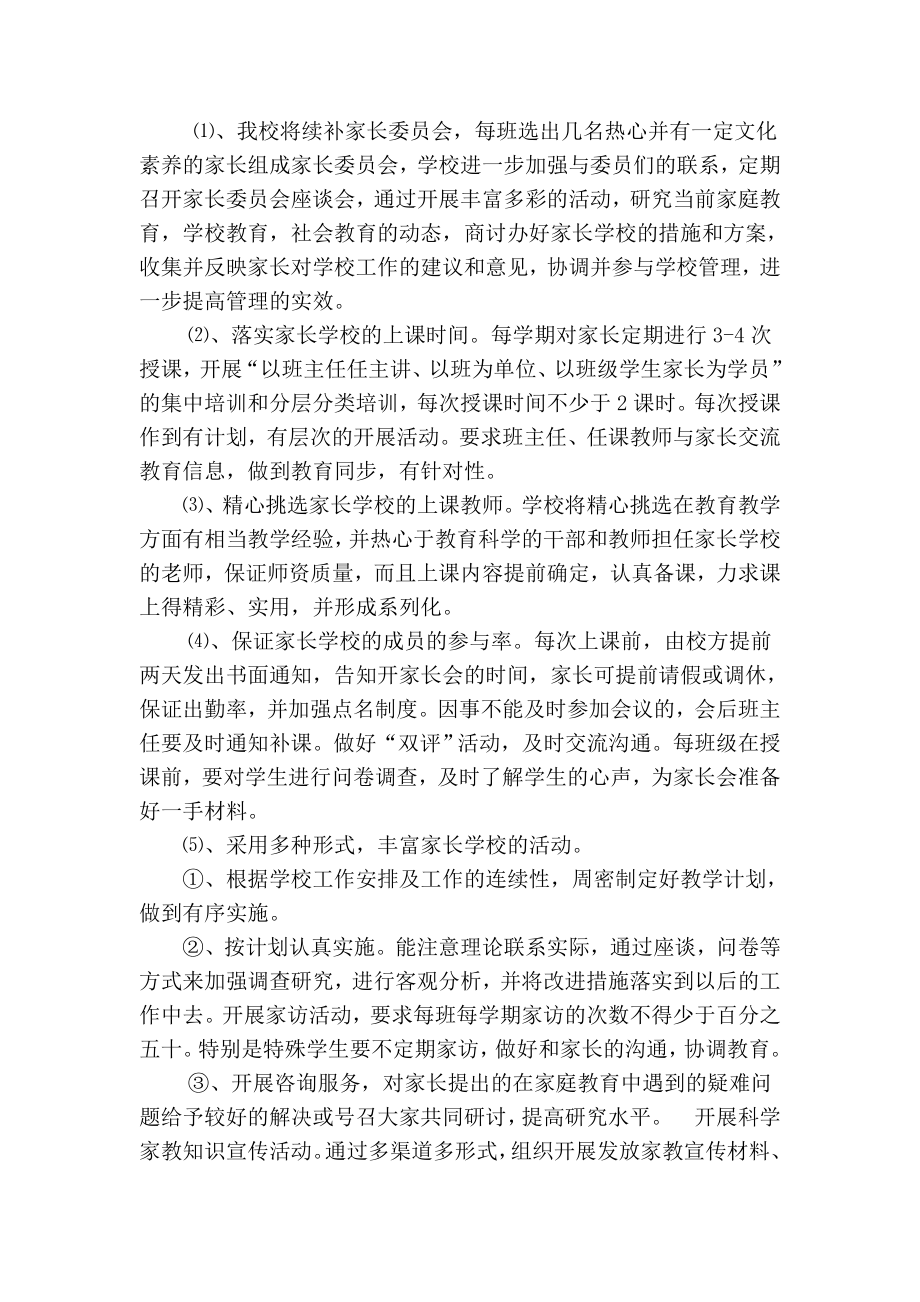 家长学校培训实施方案.doc_第2页