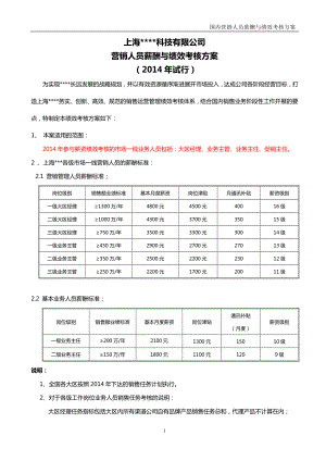 营销人员薪酬与绩效考核方案.doc