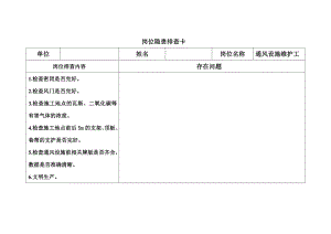 一通三防岗位隐患排查卡.doc