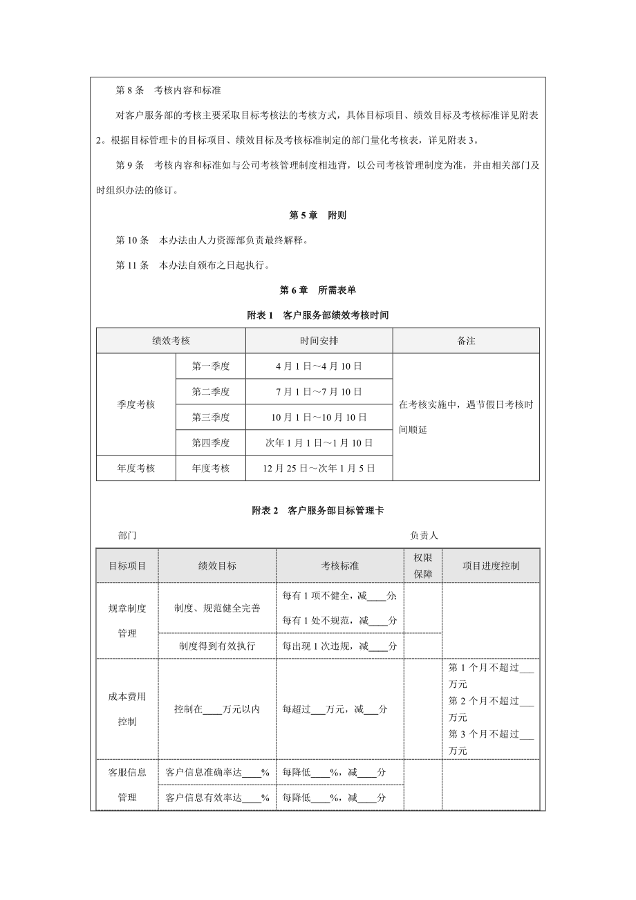 客户服务部量化考核办法.doc_第2页