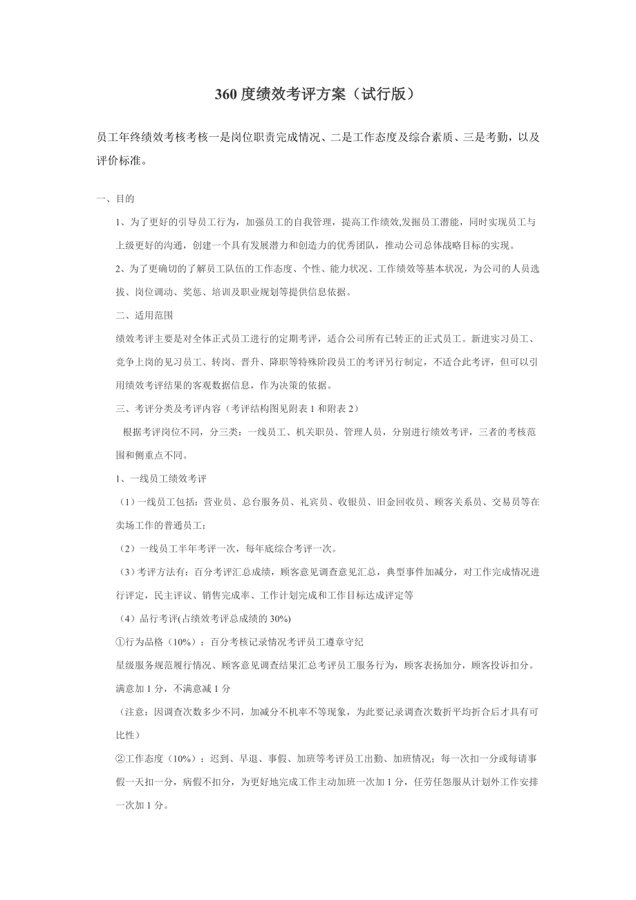 360度绩效考评方案（试行版）.doc_第1页