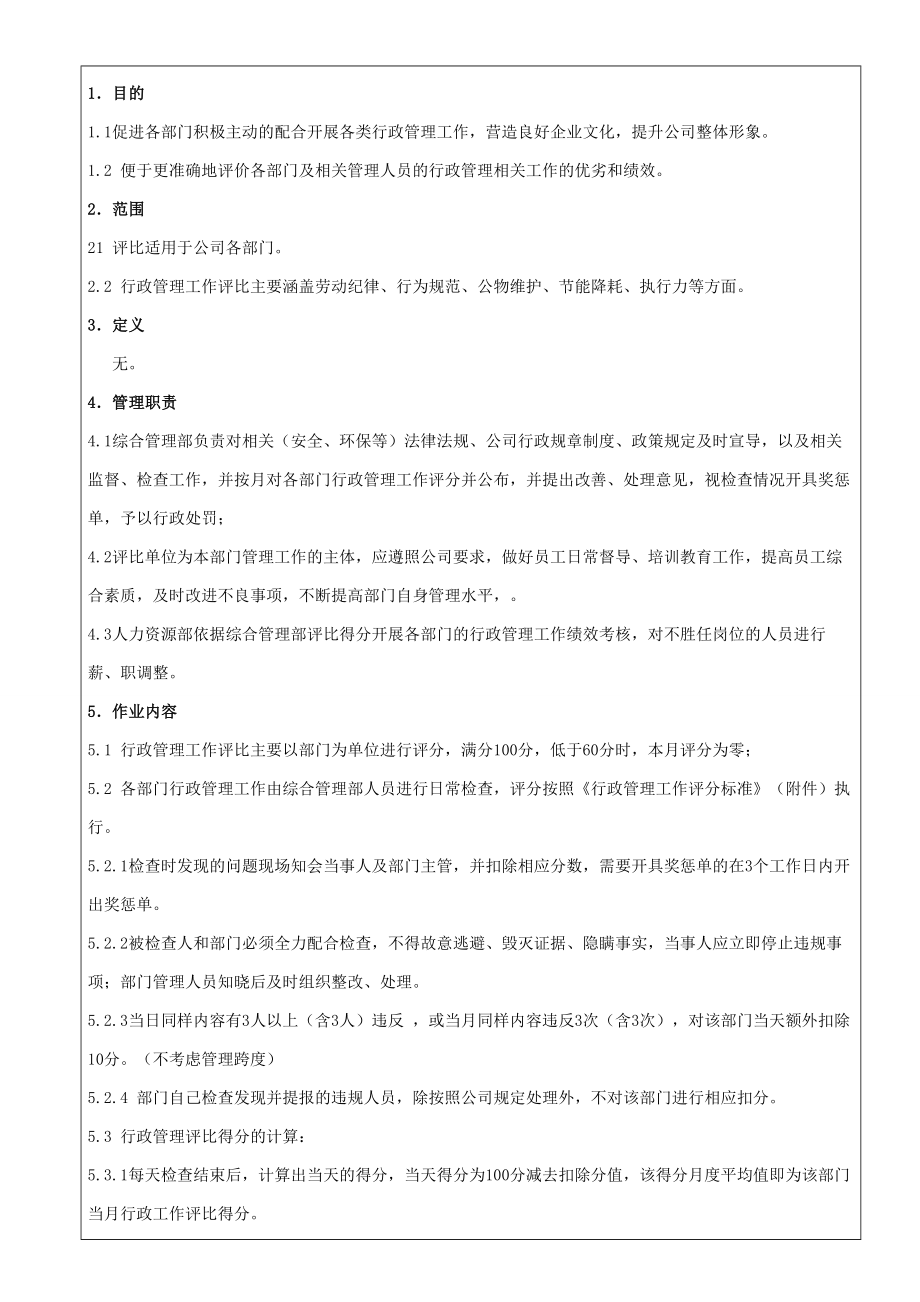 各部门行政管理工作考核、评比规定.doc_第2页