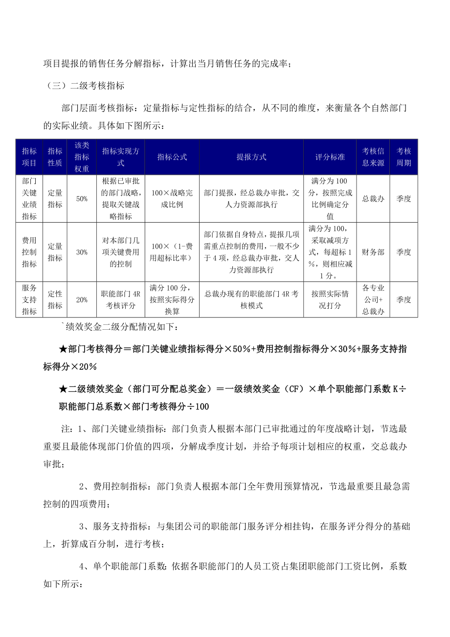 集团公司职能部门绩效考核方案.doc_第3页