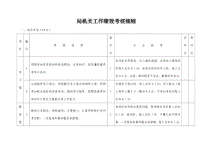 局机关工作绩效考核细则.doc