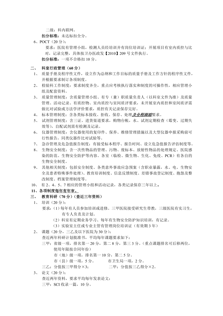 浙江省医院检验科工作质量考核细则（版）.doc_第2页