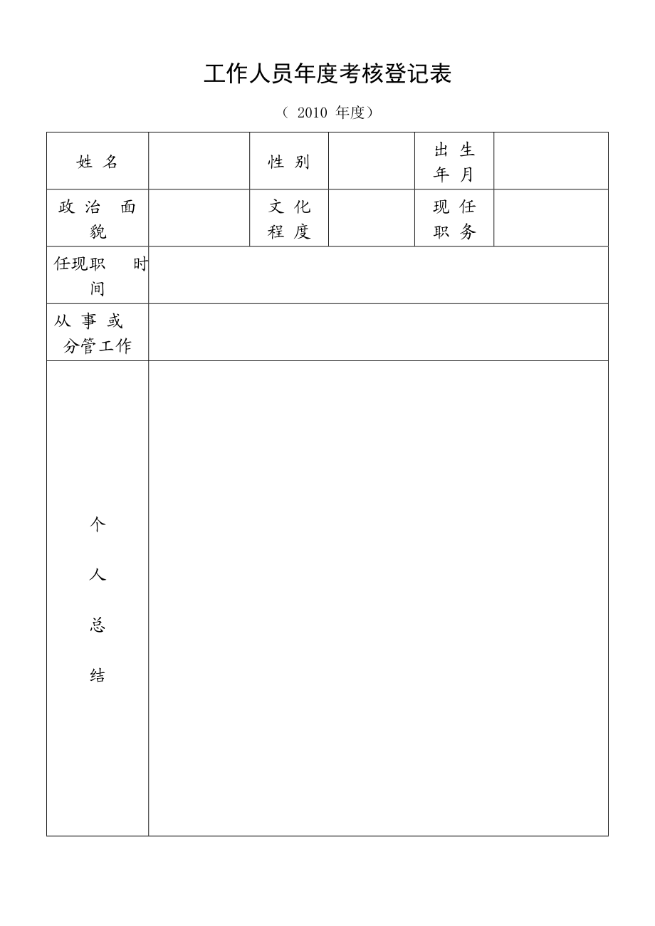 工作人员考核登记表.doc_第1页