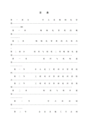 (最新)项目精细化管理实施方案.doc