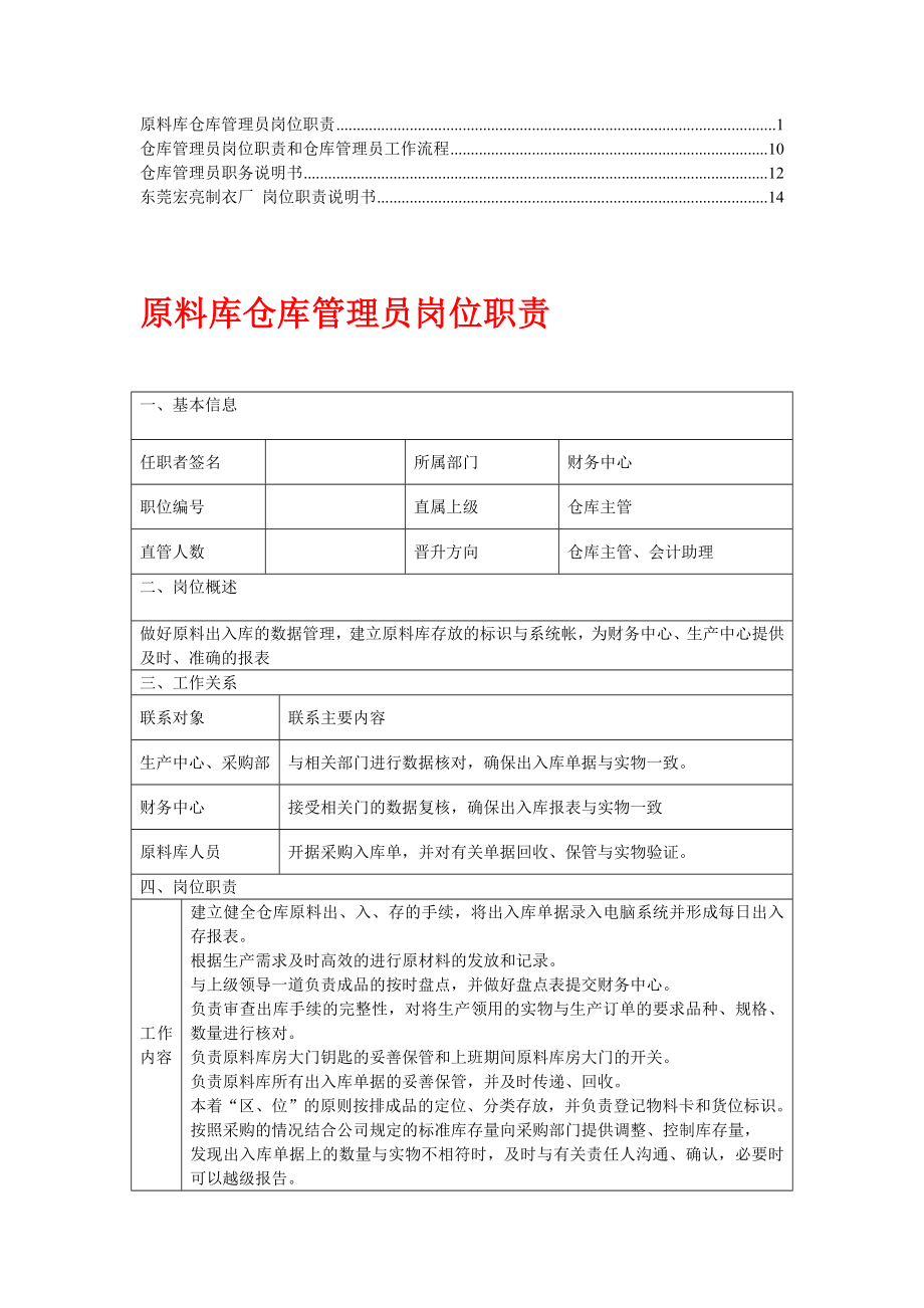 仓库管理员岗位职责【精华】1.doc_第1页