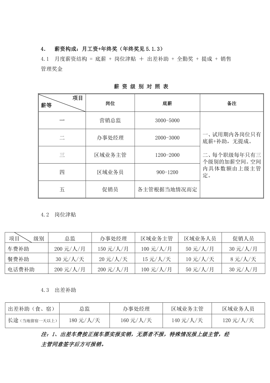 销售部薪资分配及绩效考核管理办法48431656.doc_第2页