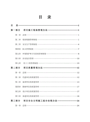 项目施工现场管理办法中心医院项目管理办法.doc