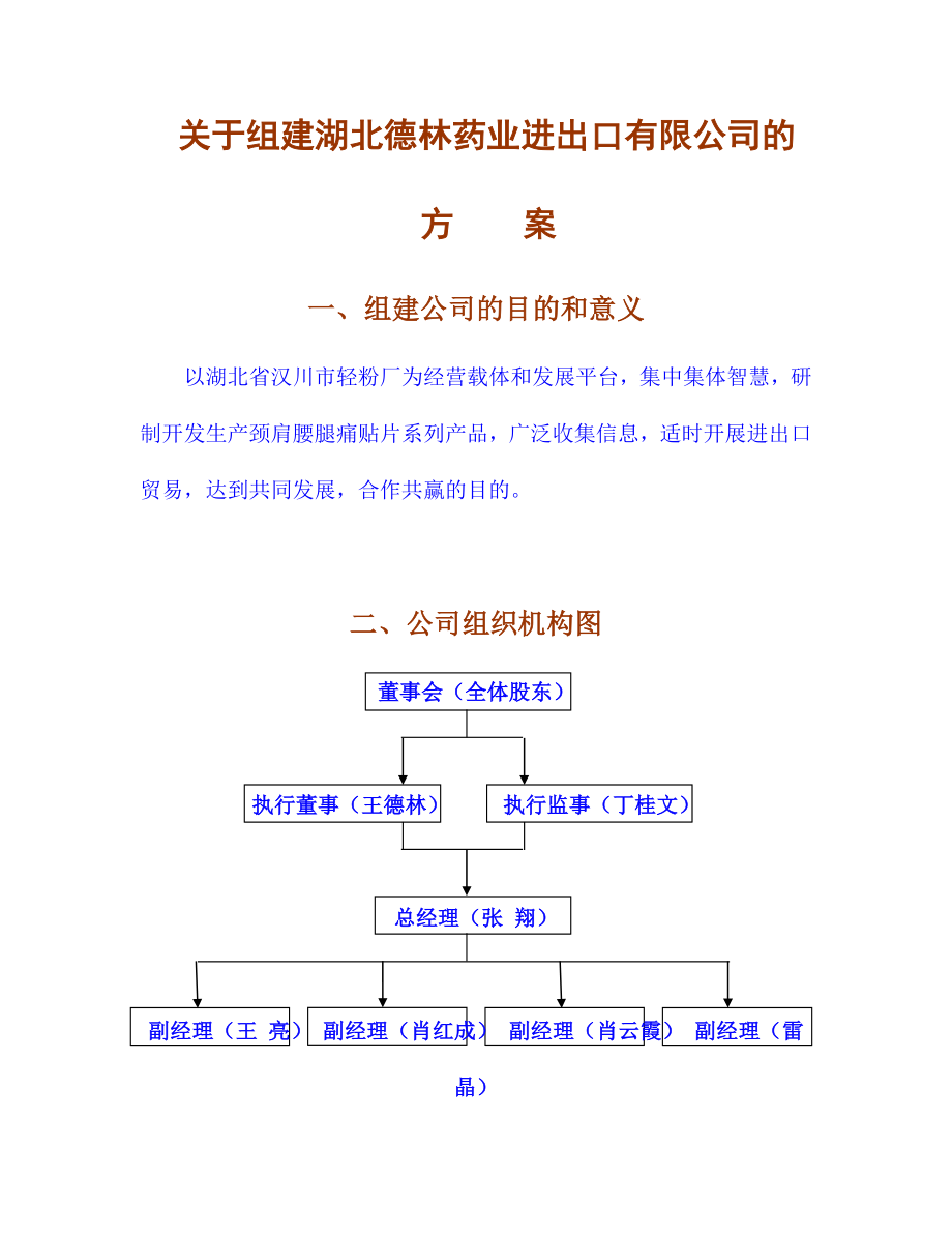 公司组建方案159459143.doc_第1页