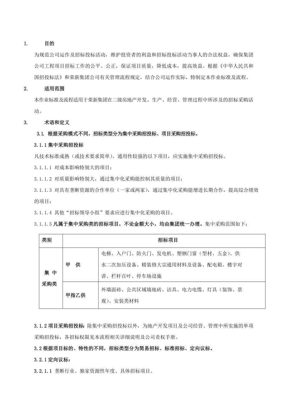 房地产集团招采作业标准及流程.doc_第3页