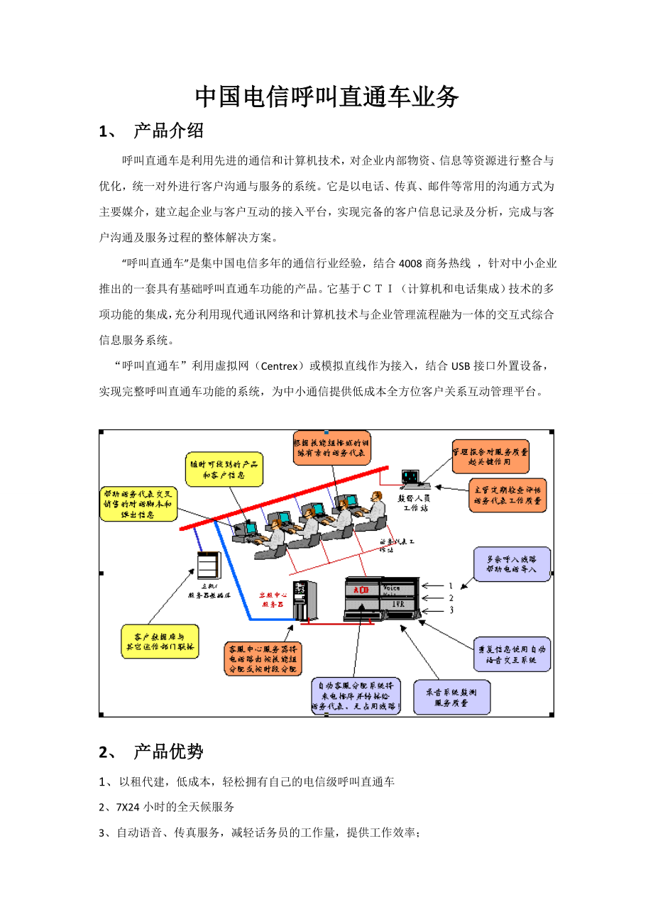 呼叫直通车业务介绍标准方案.doc_第1页