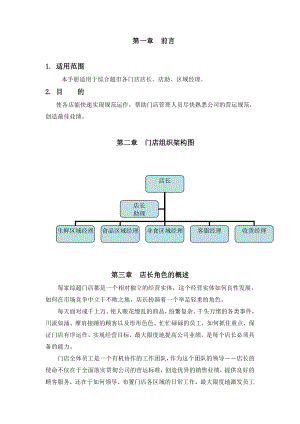 超市店长店助营运手册及各岗位巡店表.doc