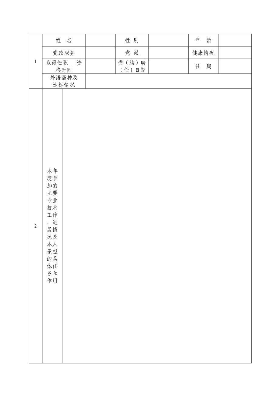 四川省专业技术人员考核表88432769.doc_第2页