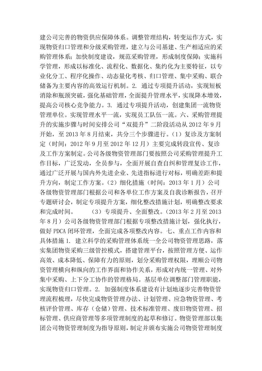 水电开发公司采购管理专项提升工作方案.doc_第2页