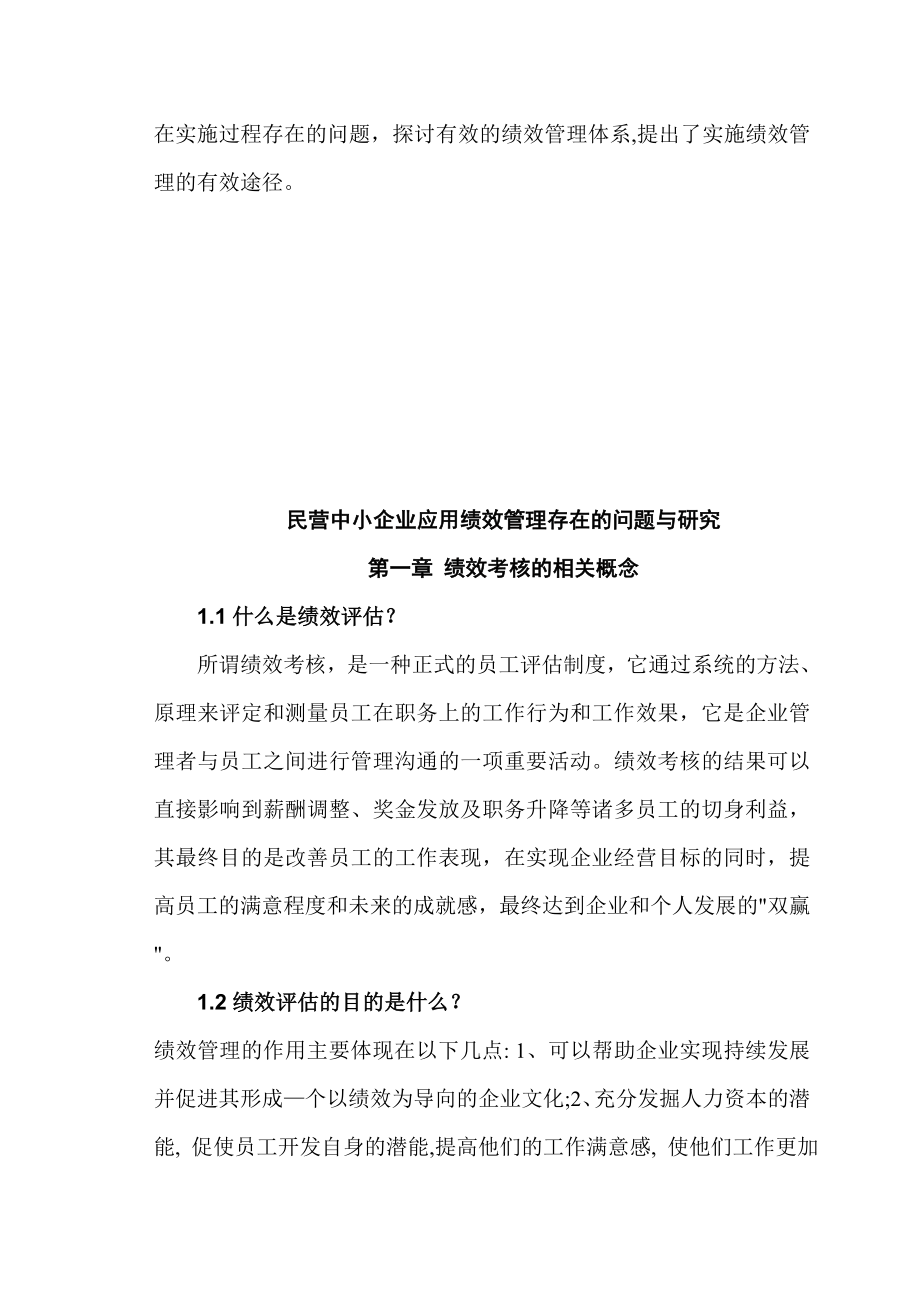 民营中小企业应用绩效管理存在的问题与研究.doc_第2页