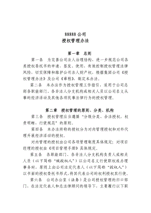 某公司授权管理办法.doc