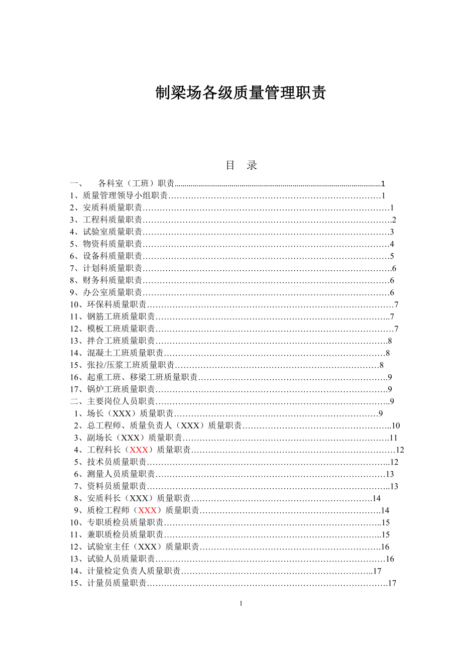 1954535105制梁场各级质量管理职责.doc_第1页