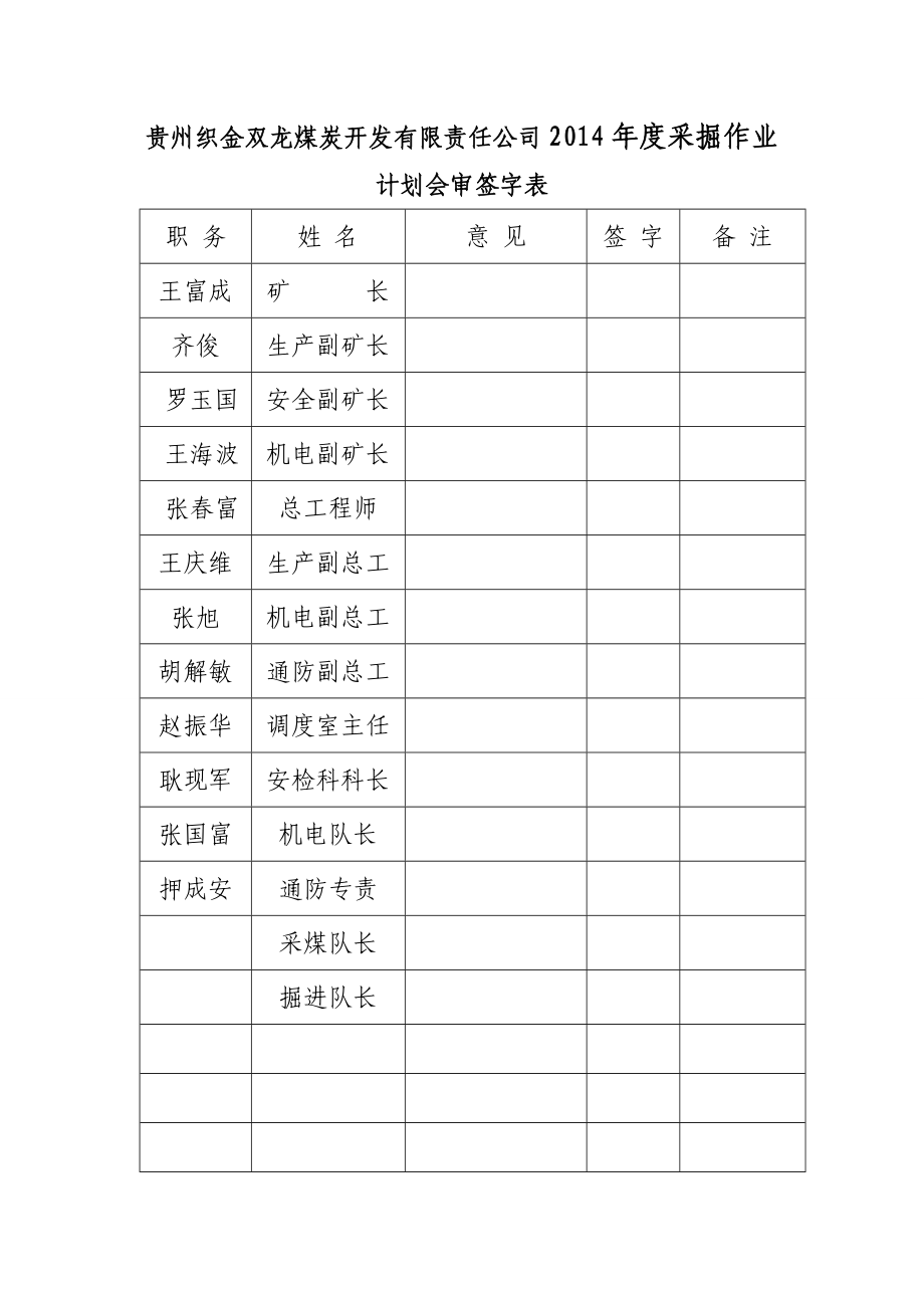 煤炭开发有限责任公司采掘作业计划.doc_第3页