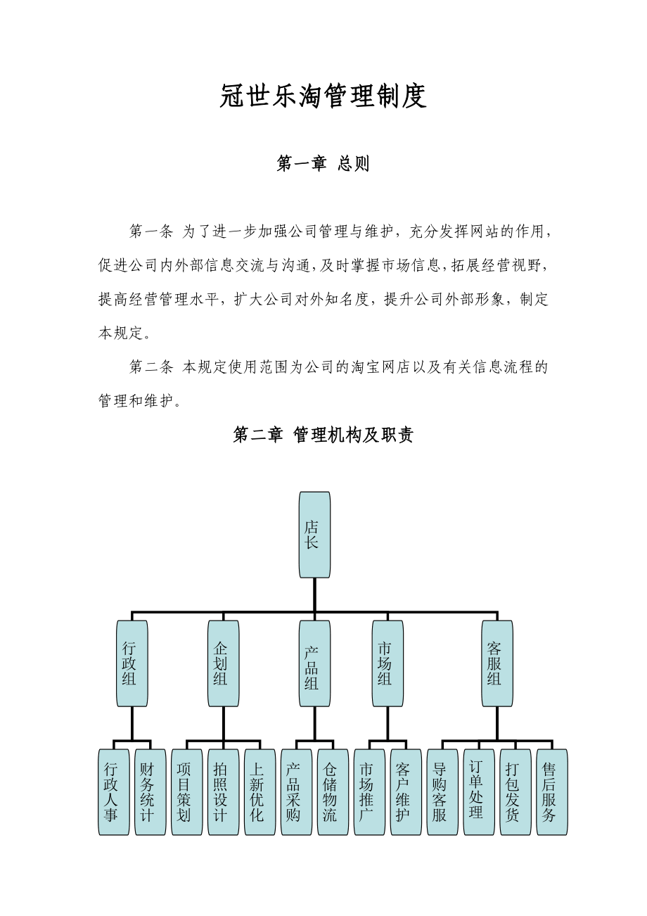 淘宝网上商城管理制度.doc_第1页