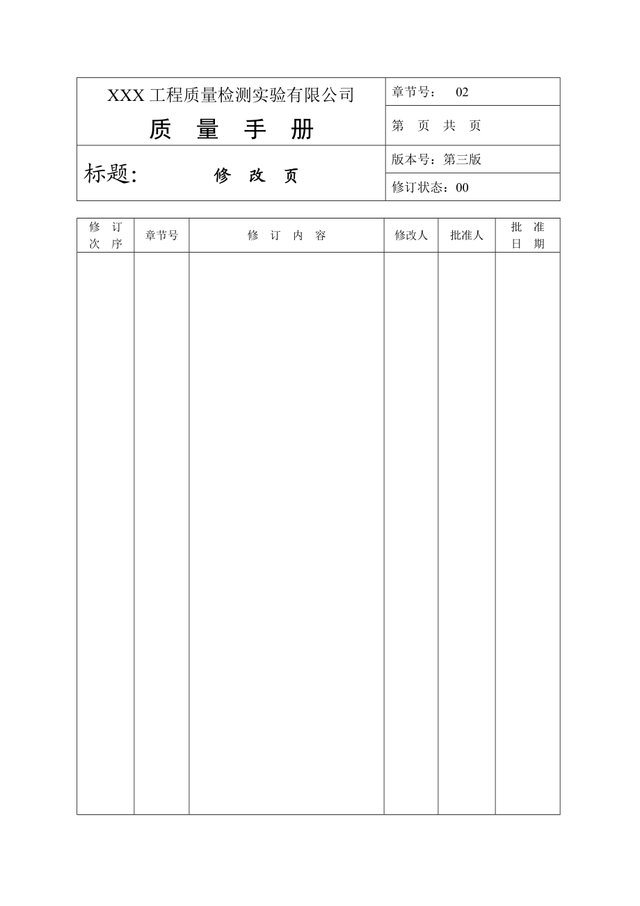 工程质量检测公司质量管理手册.doc_第2页