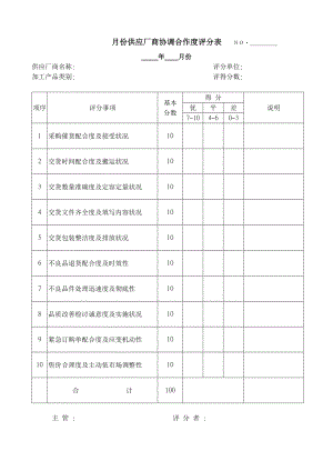 供应商协调评估表.doc