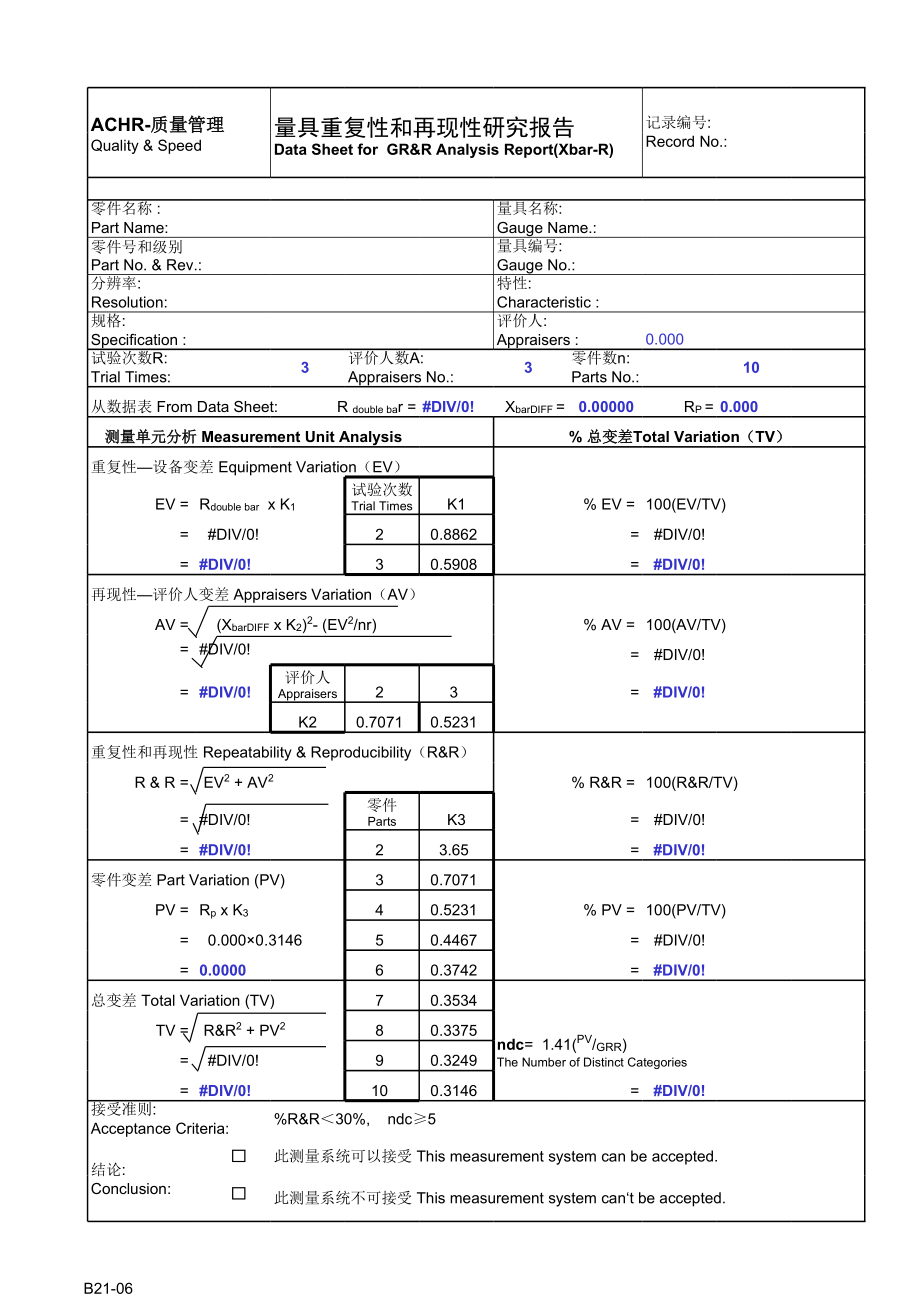 MSAGRR测量系统分析报告表格.xls_第2页