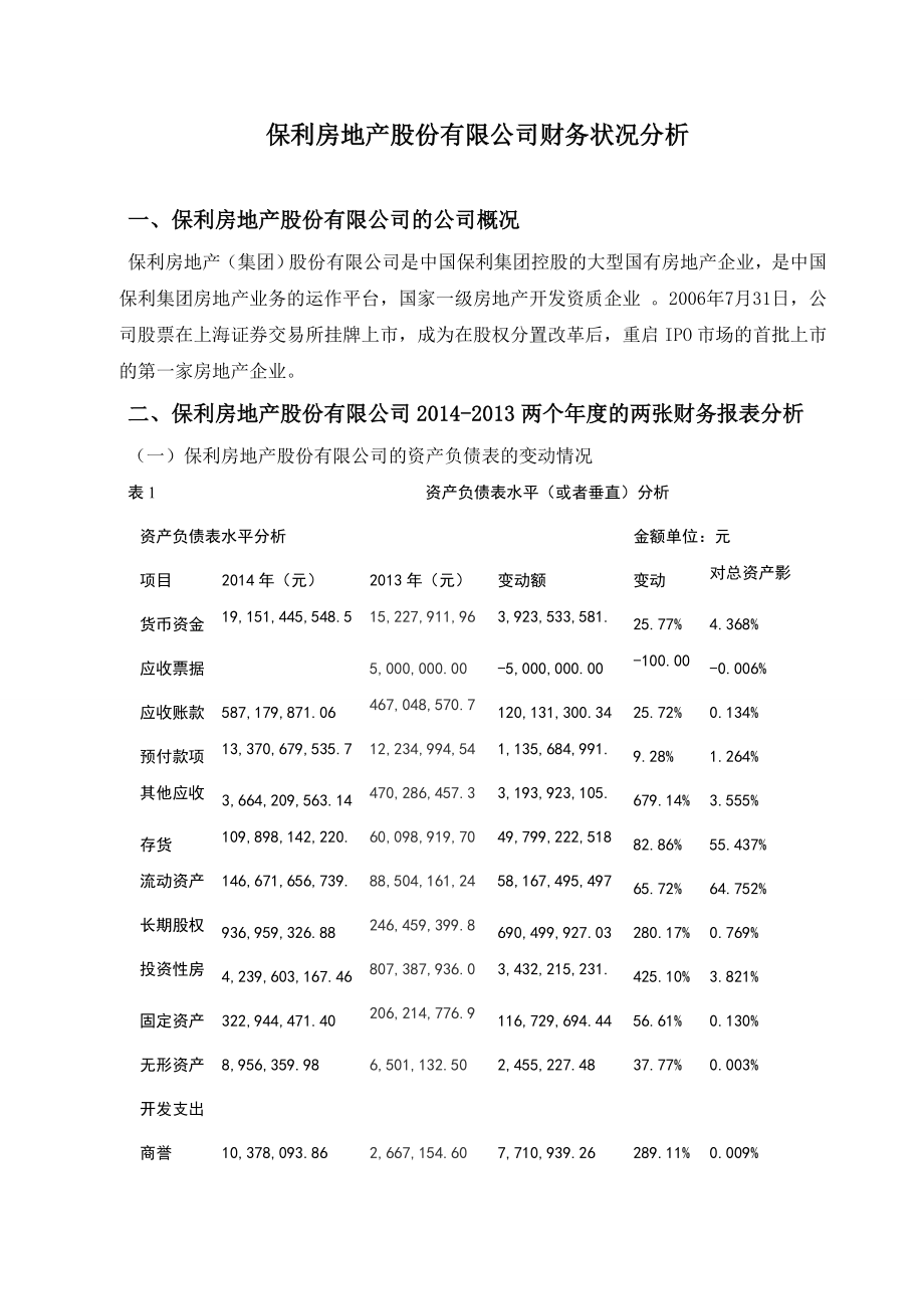 保利房地产股份有限公司财务报表分析论文1.doc_第2页