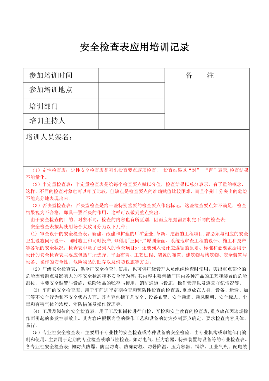 安全检查表应用培训记录96628.doc_第3页