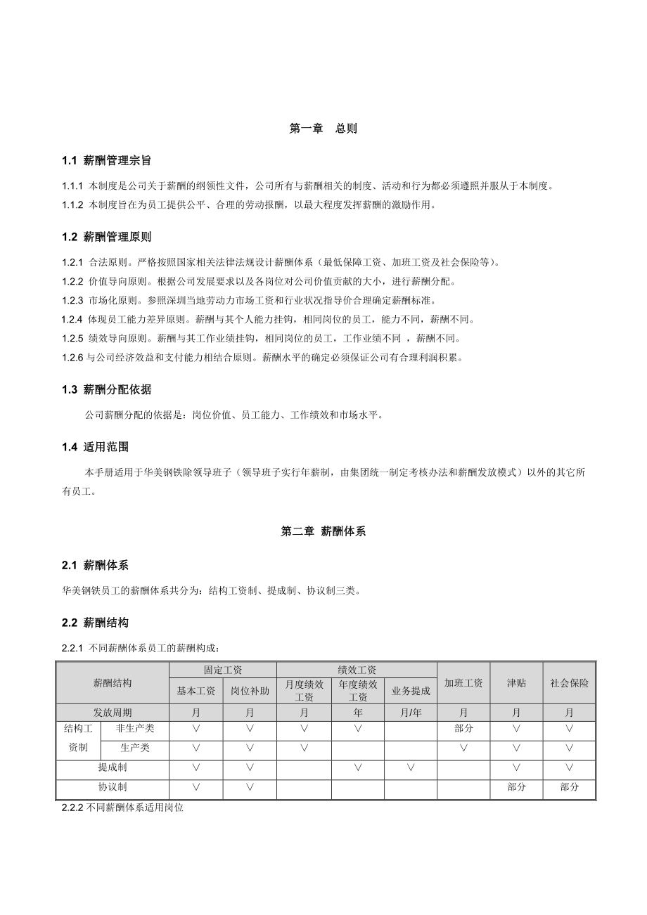 华盈恒信华美集团—华美钢铁薪酬管理手册.doc_第3页