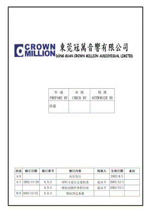 04393质量管理体系认证三级文件制度 表单WI009.doc